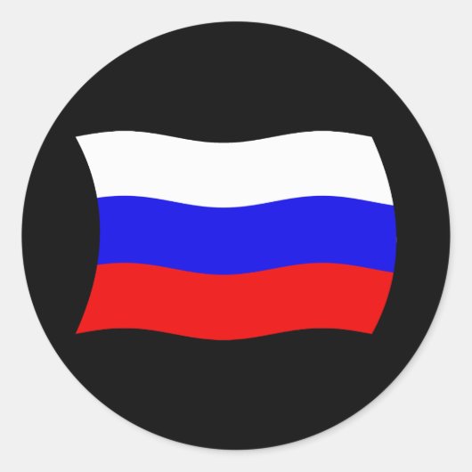 Rusland Vlag Sticker (Voorkant)