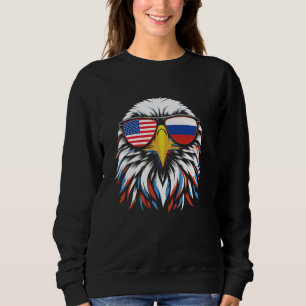 Rusland Vlag van de VS Half Russisch Amerikaans Pa Trui