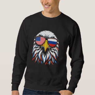 Rusland Vlag van de VS Half Russisch Amerikaans Pa Trui