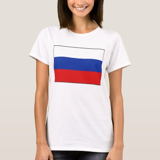 Rusland vlag x kaart T-Shirt (Voorkant)