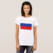 Rusland vlag x kaart T-Shirt (Voorkant volledig)