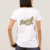 Rusland vlag x kaart T-Shirt (Achterkant)