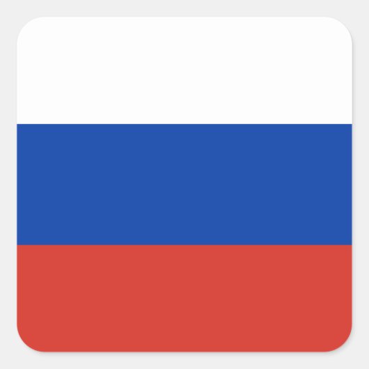 Rusland Vlaggenplein Sticker (Voorkant)