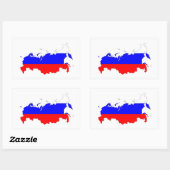 rusland - vlaggestaat rechthoekige sticker (Vel)