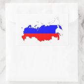 rusland - vlaggestaat rechthoekige sticker (Tas)