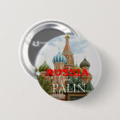 Rusland voor Palin Ronde Button 5,7 Cm (Voorkant /achterkant)