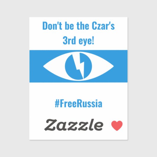 Rusland Vrije Democratisch Engels - Third Eye Sticker (Vel)