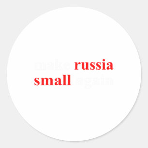 Rusland weer klein maken 1 ronde sticker