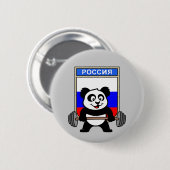 Rusland Weightlift Panda Ronde Button 5,7 Cm (Voorkant /achterkant)