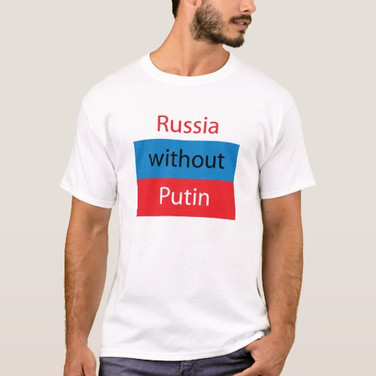 Rusland zonder Poetin T-shirt (Voorkant)