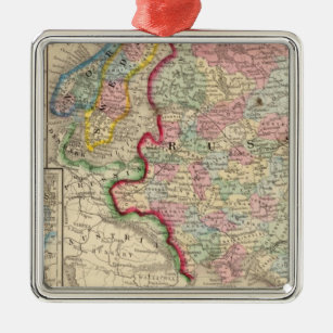 Rusland, Zweden, Noorwegen Kaart door Mitchell Metalen Ornament