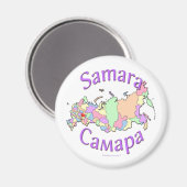 Ruslandkaart Samara City Magneet (Voorkant / Achterkant)