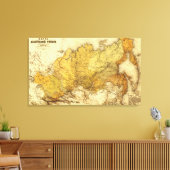 RuslandPanoramische KaartRusland Canvas Afdruk (Insitu (Woonkamer))