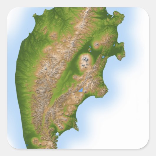 Ruslands Kamchatka-schiereiland Vierkante Sticker (Voorkant)