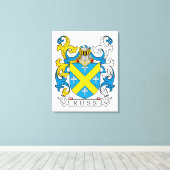 Russ Family Crest Canvas Afdruk (Insitu (Houten vloer))