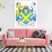 Russ Family Crest Canvas Afdruk (Insitu (Woonkamer))