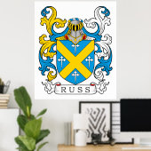 Russ Family Crest Poster (Thuiskantoor)