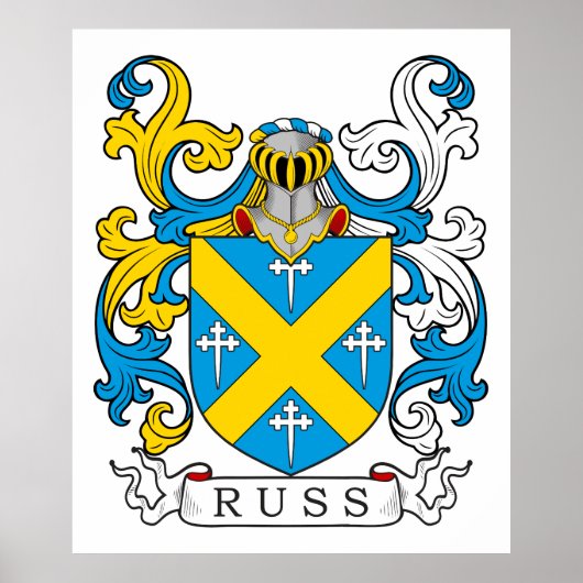 Russ Family Crest Poster (Voorkant)