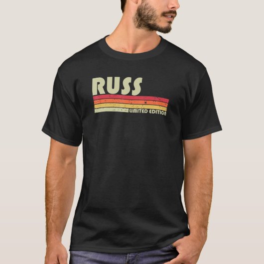 RUSS Gift Name Personalized Funny Retro Bi T-shirt (Voorkant)