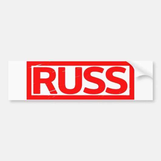 Russ Stamp Bumpersticker (Voorkant)