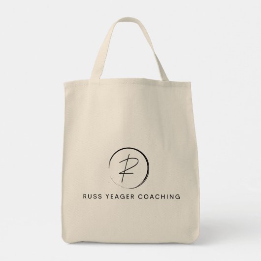 Russ Yeager Coaching-handtekeninglogo Tote Bag (Achterkant)