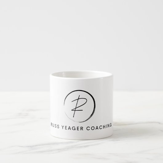 Russ Yeager Coaching Onderschriftlogo Espresso Kop (Voorkant)