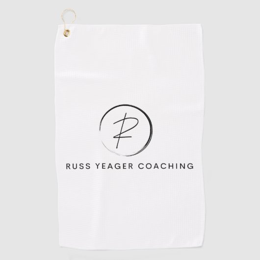 Russ Yeager Coaching Onderschriftlogo Golfhanddoek (Voorkant)