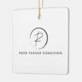 Russ Yeager Coaching Onderschriftlogo Keramisch Ornament (Links)