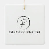 Russ Yeager Coaching Onderschriftlogo Keramisch Ornament (Achterkant)