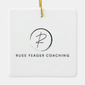 Russ Yeager Coaching Onderschriftlogo Keramisch Ornament (Voorkant)