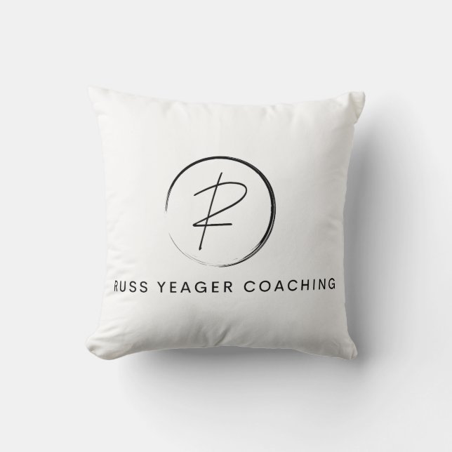 Russ Yeager Coaching Onderschriftlogo Kussen (Voorkant)