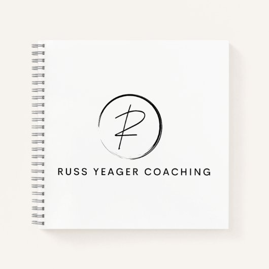 Russ Yeager Coaching Onderschriftlogo Notitieboek (Voorkant)