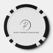 Russ Yeager Coaching Onderschriftlogo Poker Chips (Achterkant)