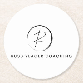 Russ Yeager Coaching Onderschriftlogo Ronde Kartonnen Onderzetter