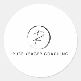 Russ Yeager Coaching Onderschriftlogo Ronde Sticker