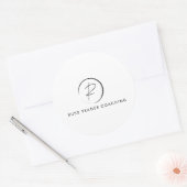 Russ Yeager Coaching Onderschriftlogo Ronde Sticker (Envelop)