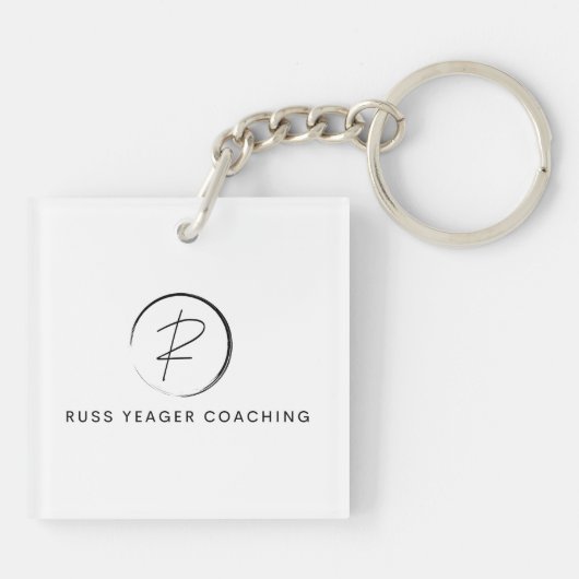 Russ Yeager Coaching Onderschriftlogo Sleutelhanger (Achterkant)