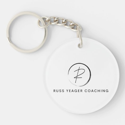 Russ Yeager Coaching Onderschriftlogo Sleutelhanger (Voorkant)