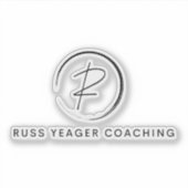 Russ Yeager Coaching Onderschriftlogo Sticker (Voorkant)