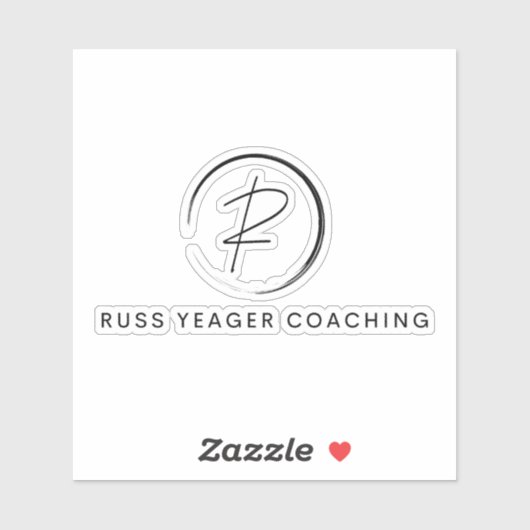 Russ Yeager Coaching Onderschriftlogo Sticker (Vel)