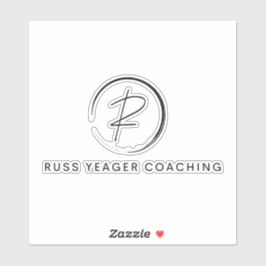 Russ Yeager Coaching Onderschriftlogo Sticker
