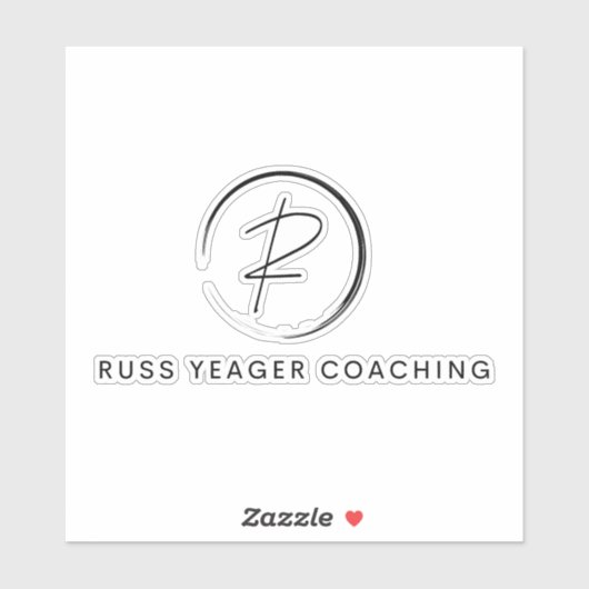 Russ Yeager Coaching Onderschriftlogo Sticker (Vel)