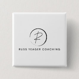 Russ Yeager Coaching Onderschriftlogo Vierkante Button 5,1 Cm