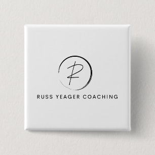 Russ Yeager Coaching Onderschriftlogo Vierkante Button 5,1 Cm
