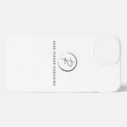 Russ Yeager Coaching Signature Logo iPhone Hoesje (Achterkant horizontaal)