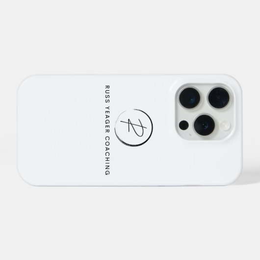 Russ Yeager Coaching Signature Logo iPhone Hoesje (Achterkant horizontaal)