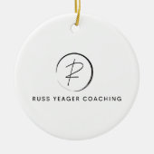 Russ Yeager Coaching Signature Logo Keramisch Ornament (Voorkant)