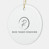 Russ Yeager Coaching Signature Logo Keramisch Ornament (Links)