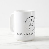 Russ Yeager Coaching Signature Logo Koffiemok (Voorkant links)
