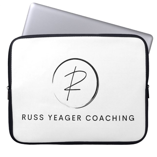 Russ Yeager Coaching Signature Logo Laptop Sleeve (Voorkant)